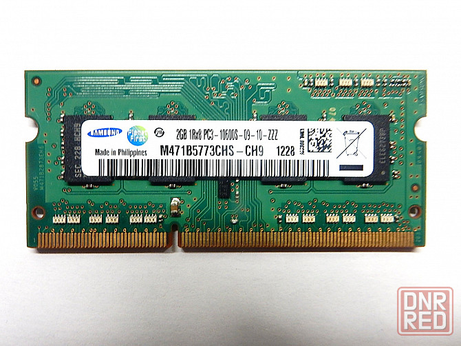 Модуль памяти Samsung 2GB M471B5773CHS-СH9 2GB 1Rx8 PC3-10600S-09-10-ZZZ Донецк - изображение 1