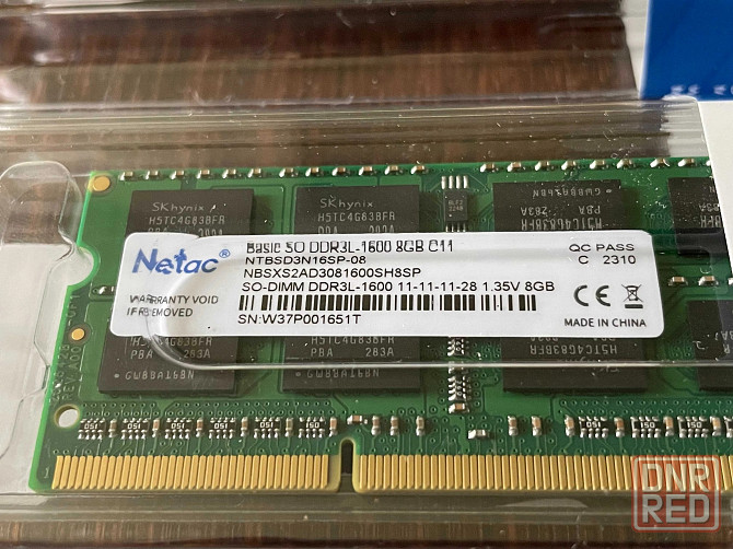 Память Netac SODIMM DDR3L-1600 8GB PC3-12800 (NTBSD3N16SP-08) чипы Hynix! Донецк - изображение 3