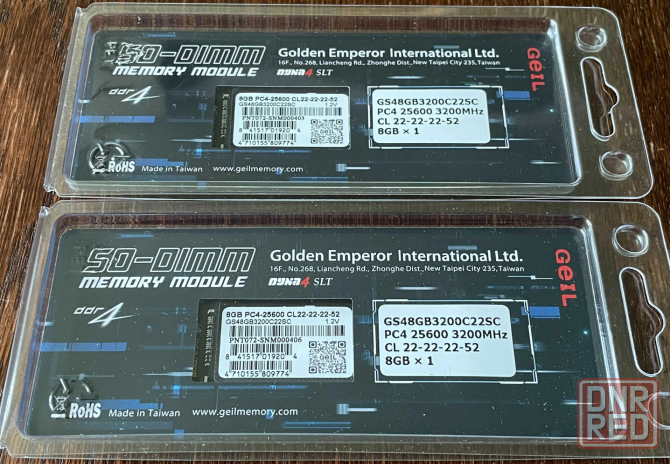 Память GEIL SODIMM DDR4-3200 8GB PC4-25600 (GS48Gb3200C22SC) Донецк - изображение 3