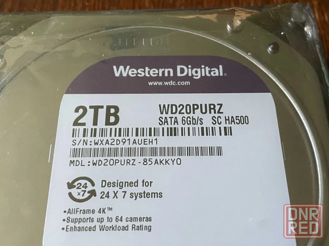 Жесткий диск Western Digital Purple 2TB 64MB 5400rpm WD20PURZ Донецк - изображение 3