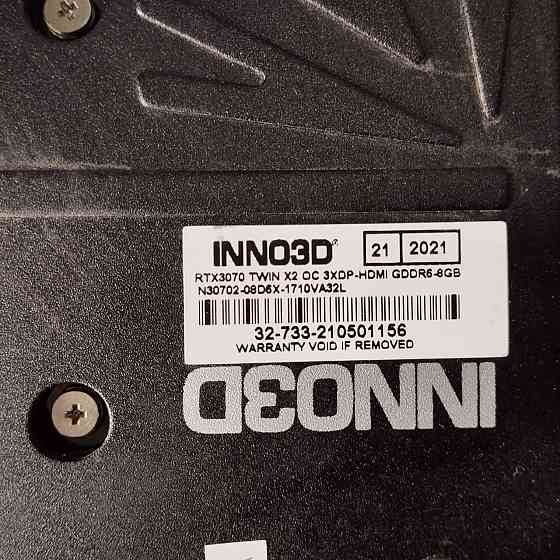 Видеокарта inno3D GeForce RTX 3070 twin X2 OC - 32000 руб. Донецк