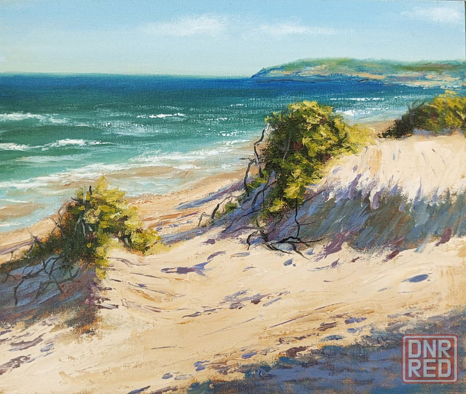 Картина маслом пейзаж Дюны море пляж Донецк - изображение 1