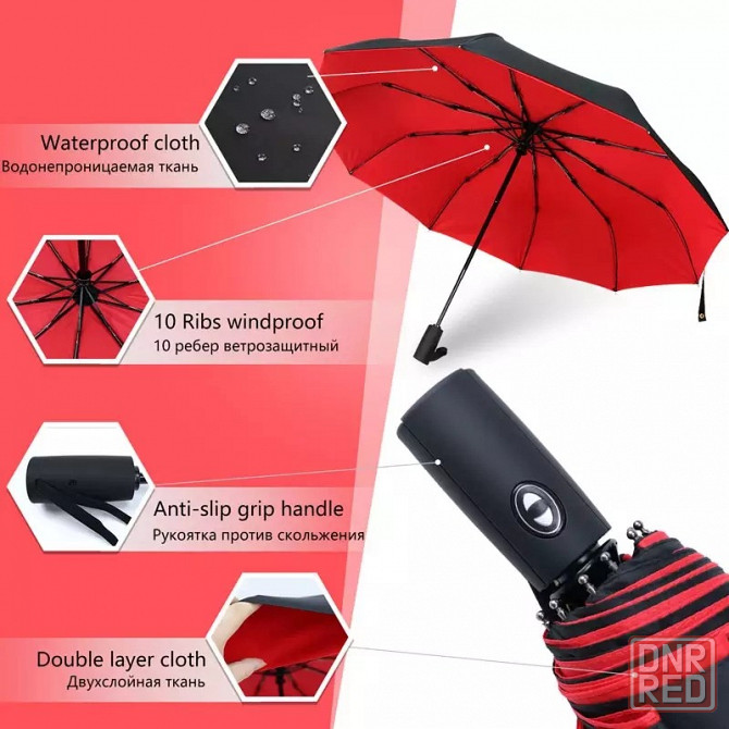Ветрозащитный зонт | Двухслойный зонтик | Автоматический зонт Донецк - изображение 5