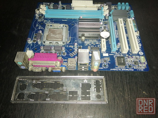 Комплект 4 ядра с материнской платой Gigabyte Горловка - изображение 1