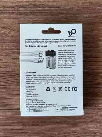 Li-ion крона 9V SMARTOOOLS 650mAh | Литиевый аккумулятор | Батарейка Донецк