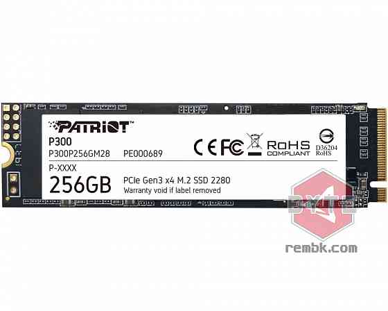 SSD M.2 NVMe Твердотельный накопитель Patriot Memory P300 256Гб (P300P256GM28) |Гарантия Донецк