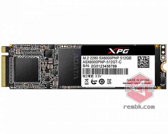 Накопитель SSD A-Data PCI-E x2 512Gb ASX6000PNP-512GT-C XPG SX6000 Pro M.2 2280 |Гарантия Донецк