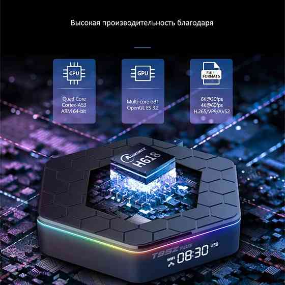 6К android TV приставка 4/64Гб | Смарт ТB приставка для телевизора Донецк