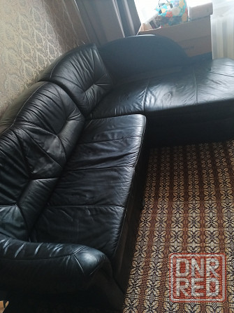 Продам кожаный угловой диван Донецк - изображение 1