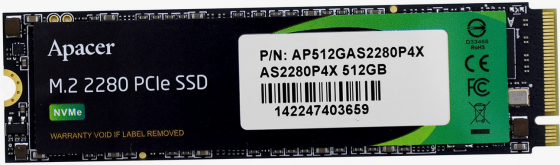 SSD Диск M.2 NVME 512GB Apacer (AP512GAS2280P4X) Донецк