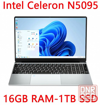 Новый! Ноутбук 15,6` IPS 1920*1080, 4 ядра Intel N5095 до 2,9 ГГц, 16ГБ, SSD 1Tb Донецк - изображение 1