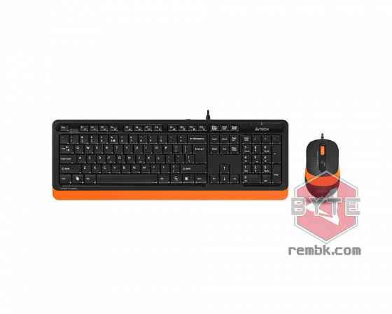 Клавиатура + мышь A4Tech Fstyler F1010 клав:черный/оранжевый мышь:черный/оранжевый USB Multimedia (F Макеевка