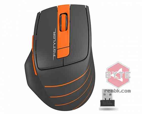Мышь A4Tech Fstyler FG30S серый/оранжевый оптическая (2000dpi) silent беспроводная USB (6but) |Гаран Макеевка