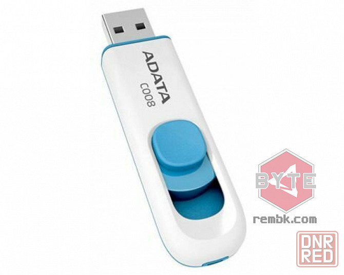 Флэш-память USB_ 32 GB A-DATA Classic C008 AC008-32G-RWE USB2.0 белый/синий |Гарантия Макеевка - изображение 1