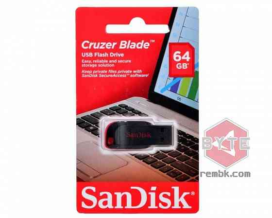 USB Flash Drive 64Gb - SanDisk Cruzer Blade SDCZ50-064G-B35 |Гарантия Макеевка