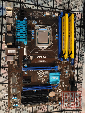 Комплект материнская плата MSI Z97 + процессор Intel i7 4770 + память 2x8Gb Kingston Донецк - изображение 2
