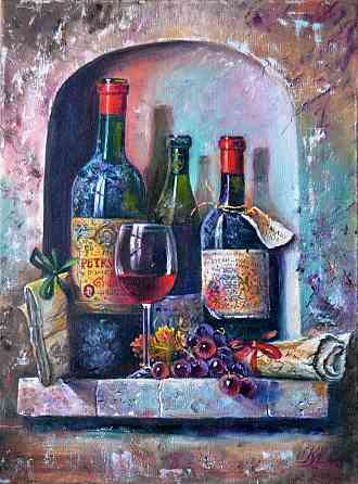 Картина "Старое вино" Прекрасный подарок для мужчин. Донецк
