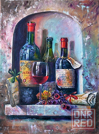 Картина "Старое вино" Прекрасный подарок для мужчин. Донецк - изображение 1