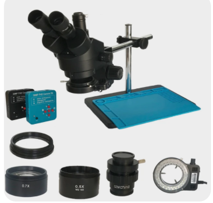 Цифровой USB-микроскоп 51MP HDMI 3.5X-90X siмультифокальный Тринокулярный стереомикроскоп для пайки Донецк
