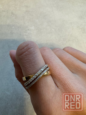 Золотое кольцо с бриллиантами Донецк - изображение 3