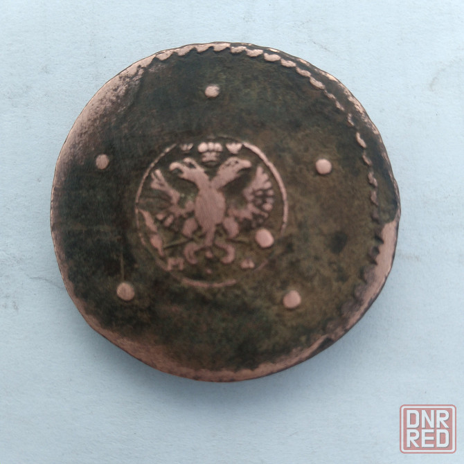 5 копеек 1725 год. Медная монета Петр-1. Редкая. Донецк - изображение 2