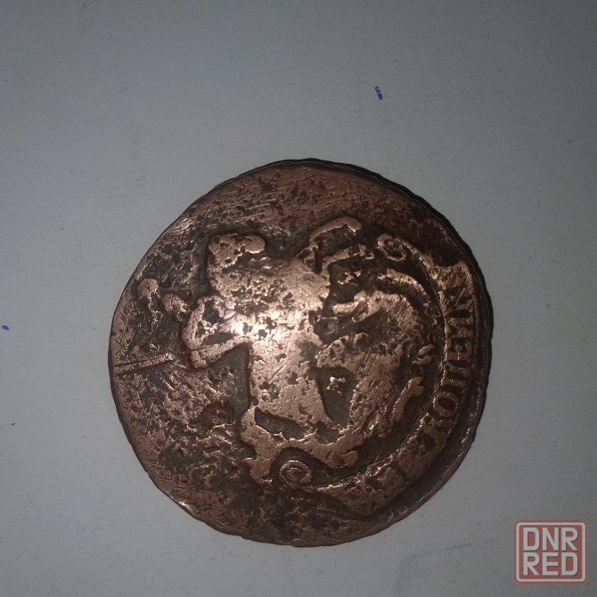 2 копейки 1766 года. Медная монета эпохи Екатерины-2. Перечекан. Донецк - изображение 2