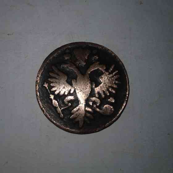 Денга 1737 года. Медная монета эпохи Анна Иоанновна. Донецк