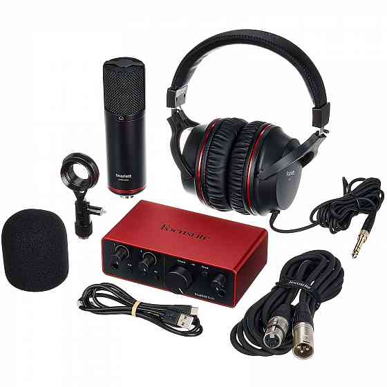 Focusrite Scarlett Solo Studio 4th, микрофон, звуковая карта, наушники Донецк