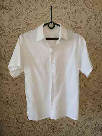 Рубашка белая с коротким рукавом. Рост 164 Донецк