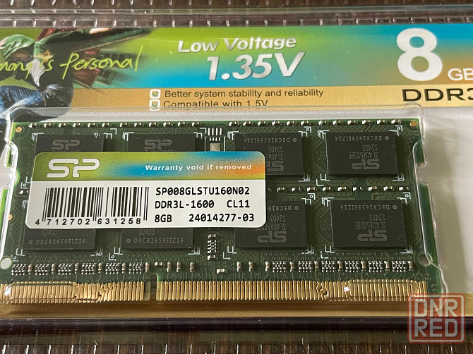 Память Silicon Power SODIMM DDR3L-1600 8GB PC3-12800 (SP008GLSTU160N02) Донецк - изображение 1