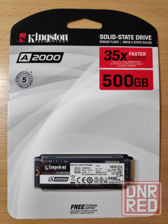 SSD M.2 NVME Kingston A2000 500gb с буфером! Новый Донецк - изображение 1