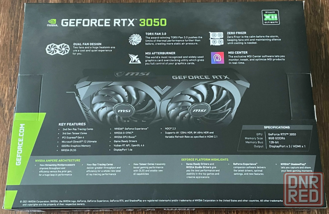 Видеокарта MSI GeForce RTX 3050 VENTUS 2X OC 6GB (RTX3050 VENTUS 2X 6G OC) Донецк - изображение 3