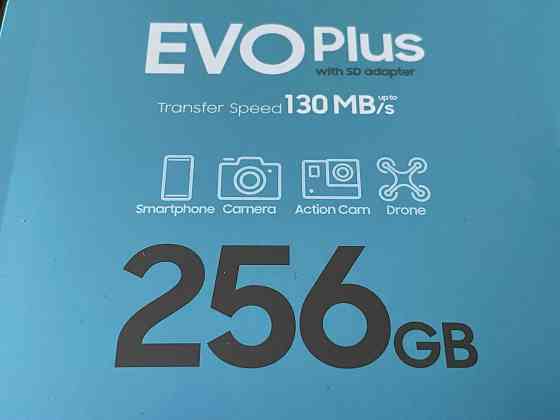 Карта памяти Samsung EVO Plus microSDXC 256GB UHS Class 3, Video Class 30, Speed 130Mb/130Mb Донецк
