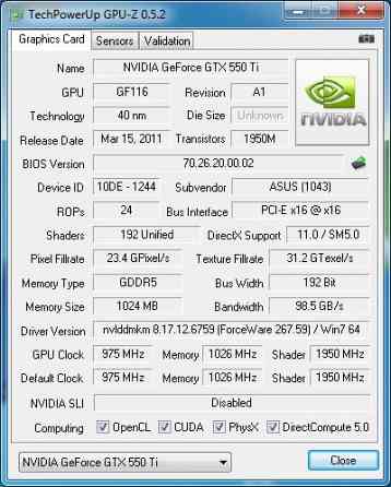 Видеокарта Asus GeForce GTX 550 Ti 1Gb, ENGTX550 TI DC/DI/1GD5 Донецк