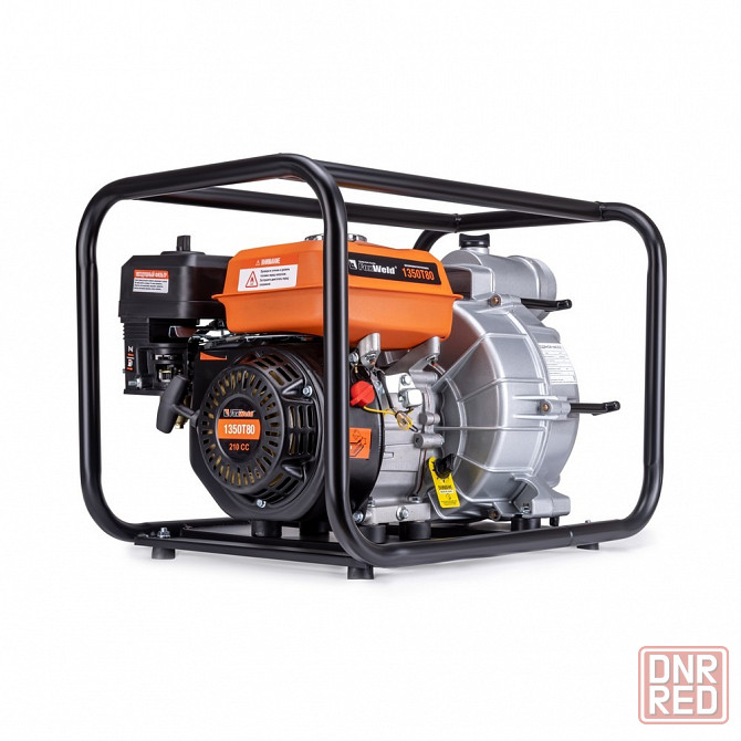 Мотопомпа бензиновая FoxWeld 1350T80 для грязной воды Донецк - изображение 1