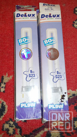 лампа люминесцентная de luxe pl tube pl 9w 6400k g23 Донецк - изображение 2
