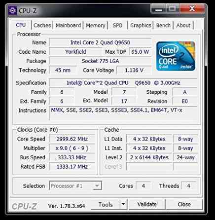 Процессоры Core 2 Quad Q9650 3,0 ГГц, 1333МГц, 12Мб, TDP-95Вт Донецк