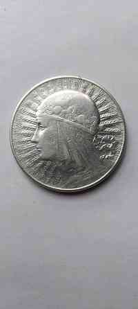 10 злотых 1932 года. Серебряная монета Польши. Донецк