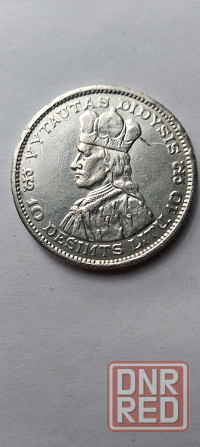 10 литов 1936 года. Редкая серебряная монета Литвы. Донецк - изображение 1