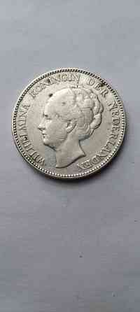 1 гульден 1931 года. Серебряная монета Нидерланды. Донецк