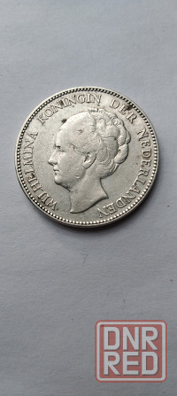1 гульден 1931 года. Серебряная монета Нидерланды. Донецк - изображение 2