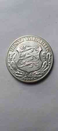 2 кроны 1930 года. Серебряная монета Эстонии. Донецк