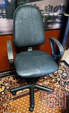 компьютерное кресло, натуральная кожа. Донецк - изображение 1