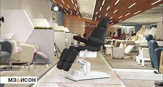 Педикюрно-косметологические кресло Сириус-09 (електропривод, 2 мотора) цвет черный Донецк