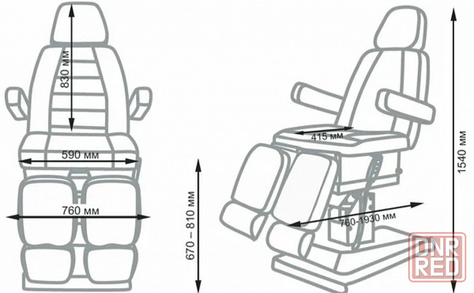 Педикюрно-косметологические кресло Сириус-09 (електропривод, 2 мотора) цвет черный Донецк - изображение 5