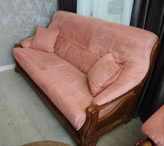 Прямой диван с двумя креслами Донецк