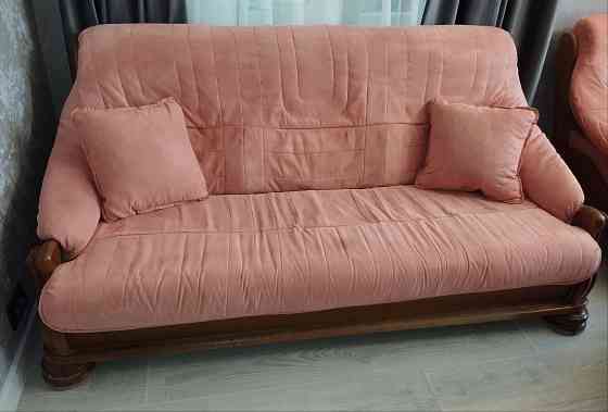 Прямой диван с двумя креслами Донецк