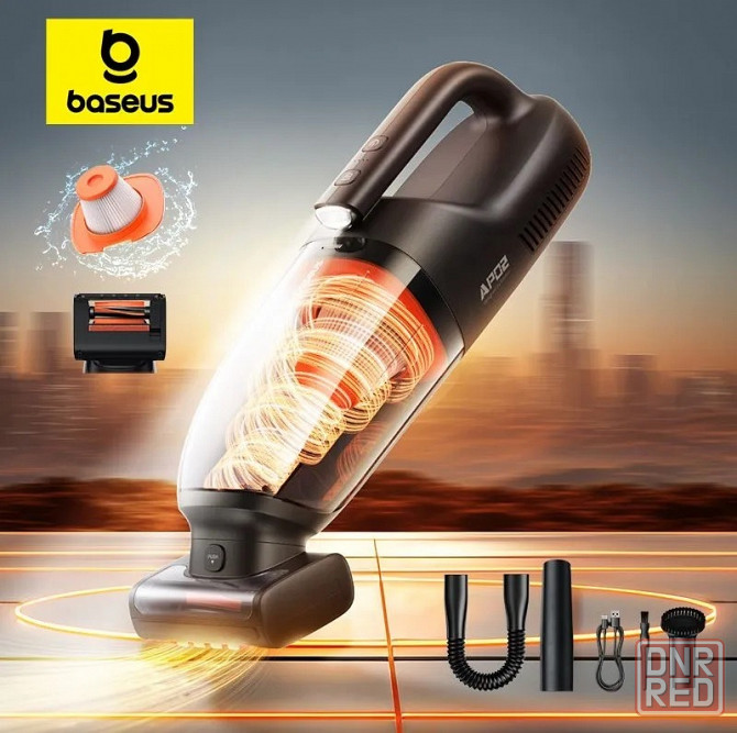 Автомобильный пылесос Baseus AP02 Handy Vacuum Cleaner (6000pa) черный Макеевка - изображение 1