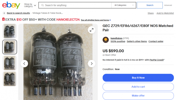 Genalex EF86 tube радиолампа Z729 в упаковке - Англия - Донецк