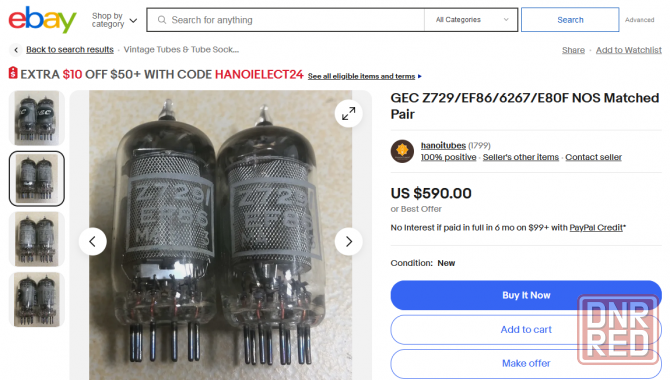 Genalex EF86 tube радиолампа Z729 в упаковке - Англия - Донецк - изображение 4
